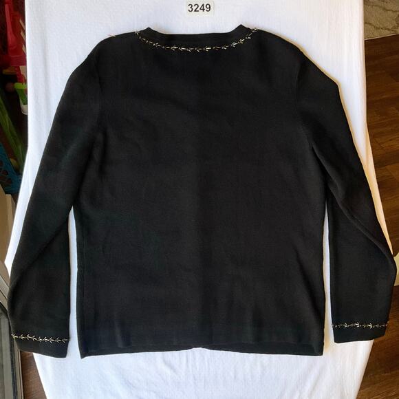 Designers Originals Women Long Sleeve Button Down Knit Cardigan size M, Black - Picture 8 of 8